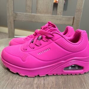 Girls Skechers Hot Pink Sporty Sneakers